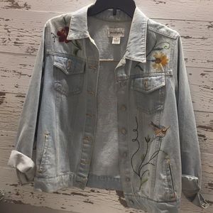 Embroidered jean jacket